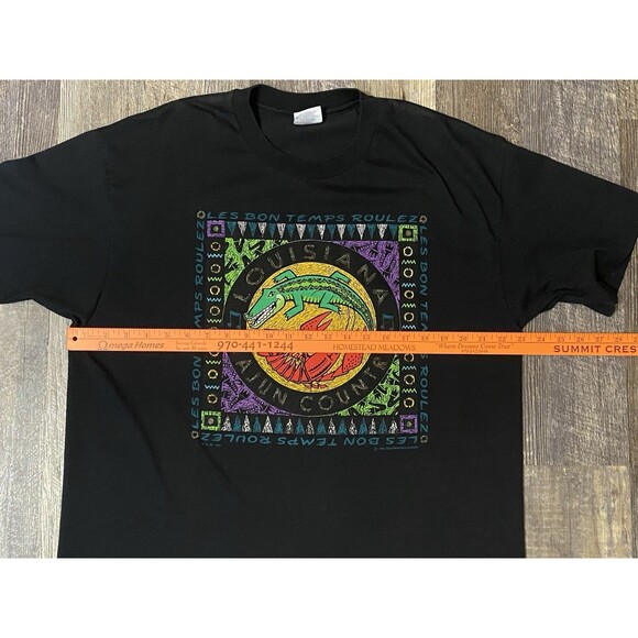 Vtg 90s Louisiana Cajun Country Les Bon Temps Roulez TShirt USA Single Stitch XL - Picture 8 of 11